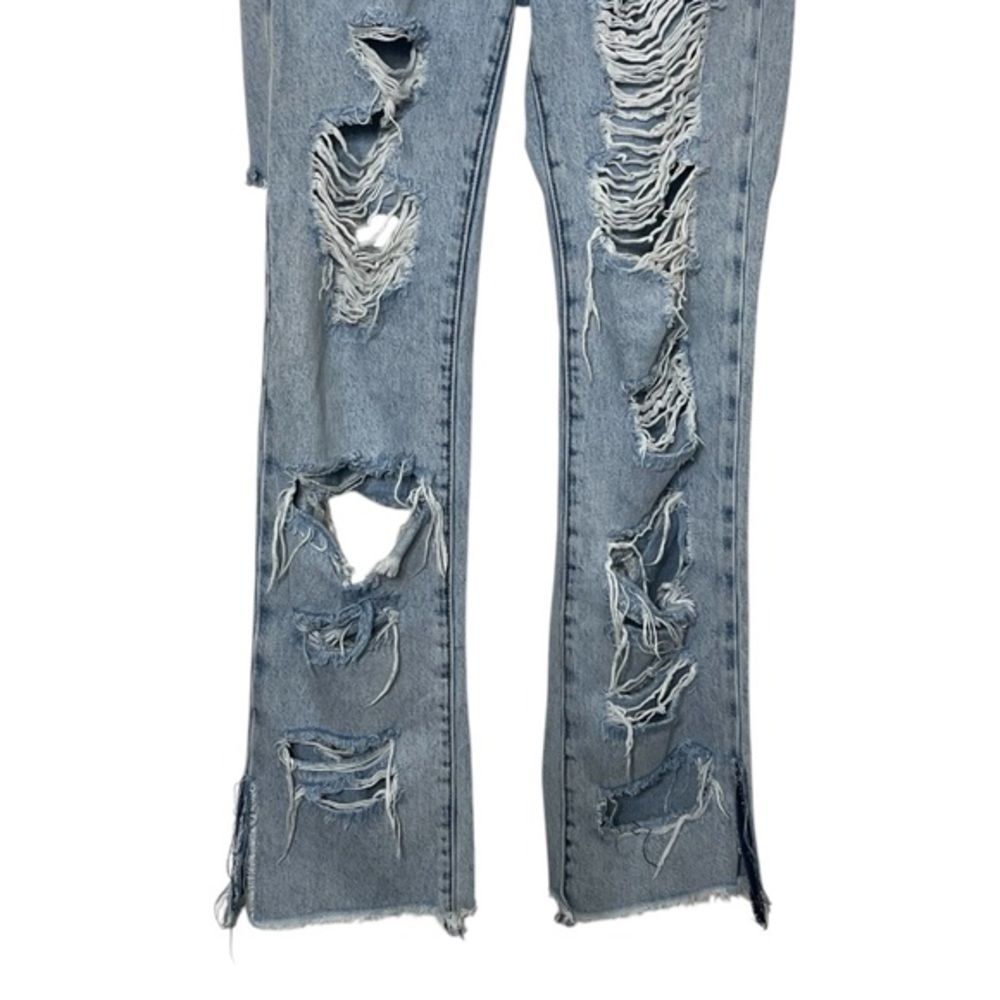 AO.LA by Alice and Olivia Jeans 25 Light Indigo Distressed Split‎ Hem Denim - Picture 4 of 14
